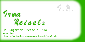irma meisels business card